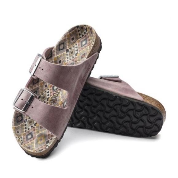 Birkenstock Shoes - Birkenstock Oiled Leather Arizona Ethno Lavender Blush Sandals 38 7.5 Narrow NIB